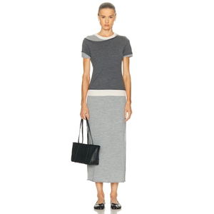 [夏季新品]Staud LYRIC 连衣裙 Charcoal,Light Grey REVOLVE小众