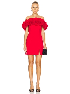 revolve小众新款 Nadine 迷你裙 FLOWER 红色 Merabi