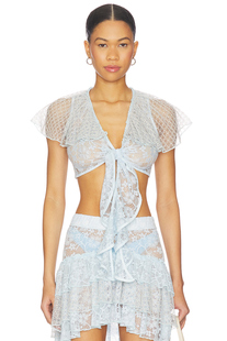 My Beachy Side 上装 淡蓝色revolve小众新款