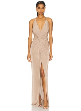 Katie May PIXIE 长裙 裸色 y2k辣妹风REVOLVE小众新款