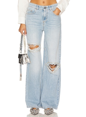 [冬季新品]AREA 牛仔裤 蓝色REVOLVE小众