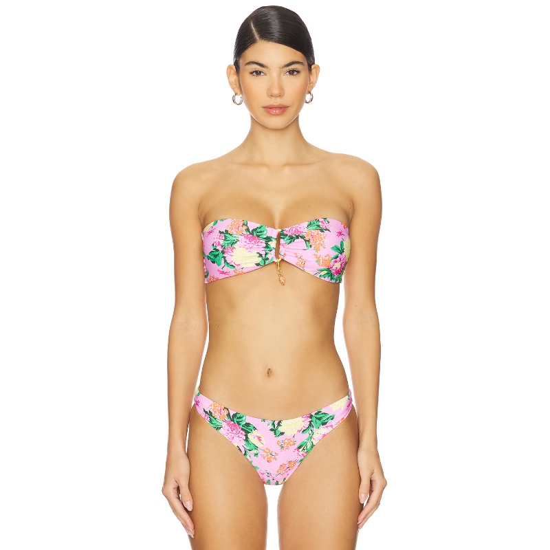 PQ DETAIL 狭边比基尼上装 粉色 y2k辣妹风REVOLVE小众新款