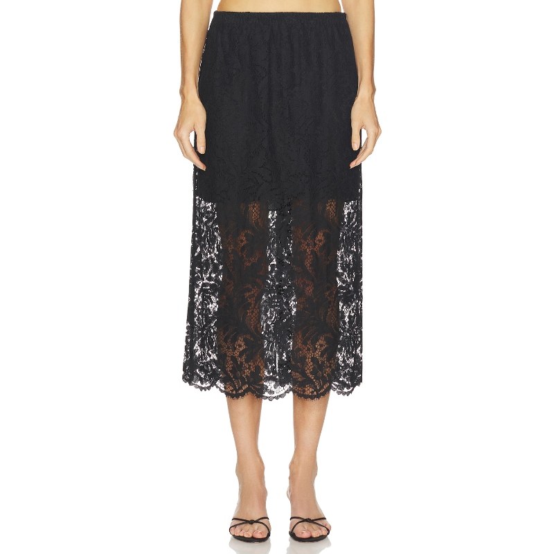 A.L.C. LYDIA 半身裙 黑色REVOLVE小众新款