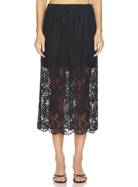 A.L.C. LYDIA 半身裙 黑色REVOLVE小众新款