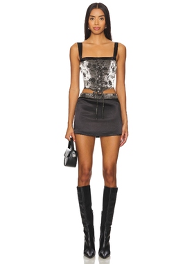 MORE TO COME CELESTE 半身裙套装 黑色REVOLVE小众新款