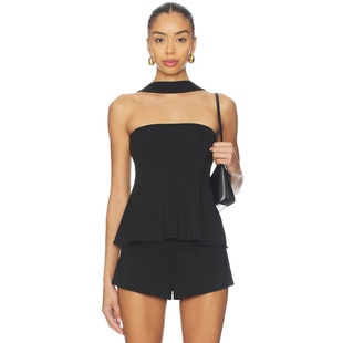 y2k辣妹风REVOLVE小众新款 EAVES 黑色 上装 ANALIA