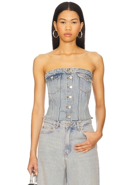 Dr. Denim Carli Denim Tube Top 蓝色 y2k辣妹风REVOLVE