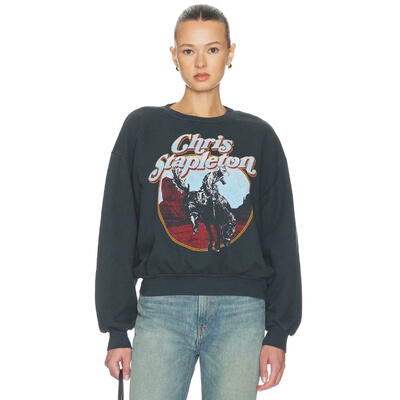 DAYDREAMER CHRIS STAPELTON HORSE 超大码圆领运动衫 revolve小