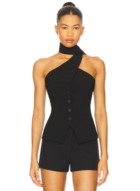 ALL THE WAYS COURTNEY 上装 黑色 y2k辣妹风REVOLVE小众新款