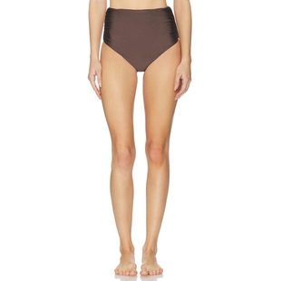 y2k辣妹风REVOLVE小众新款 SIMKHAI 巧克力色 比基尼泳裤 TEYA