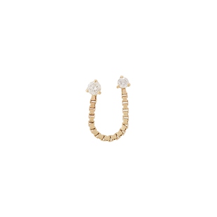BLOCK STONE STRAND 金属金色 REVOLVE小众新款 耳饰 AND CHAIN