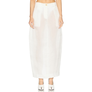 白色REVOLVE小众新款 半身裙 LUCIAN KHAITE