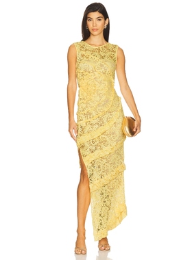 Georgia Hardinge SPIRAL 裙子 黄色REVOLVE小众新款