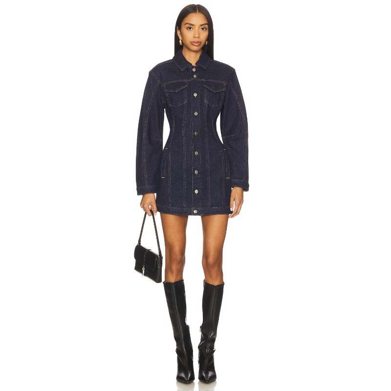 Good American 连衣裙 蓝色REVOLVE小众新款