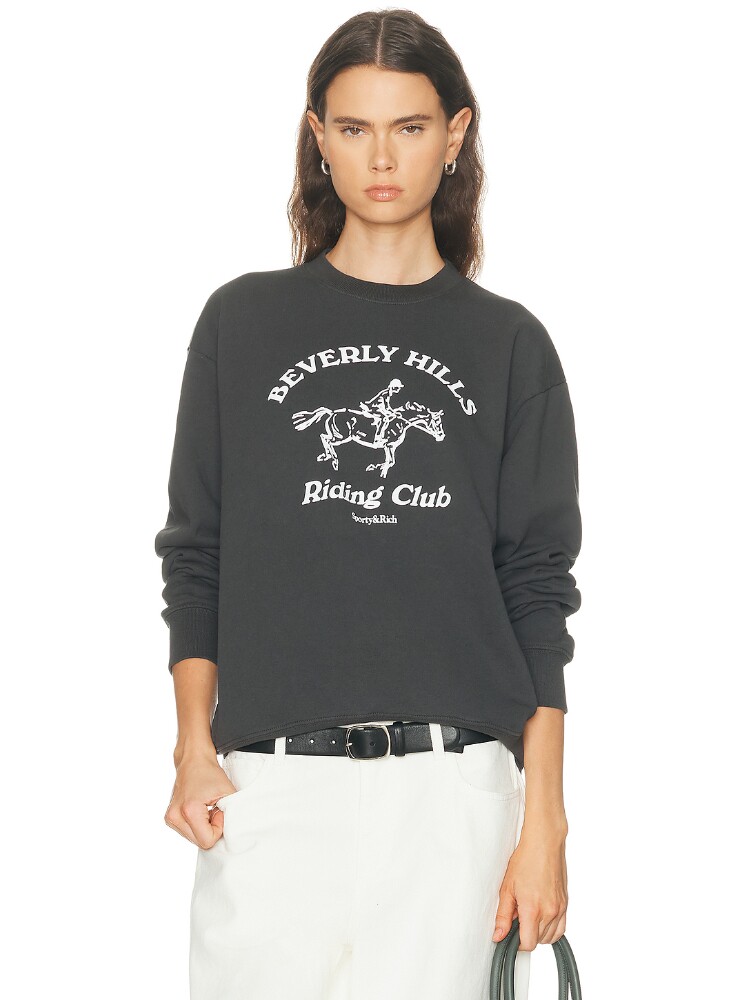 Sporty & Rich BH RIDING CLUB 运动衫 revolve小众新款
