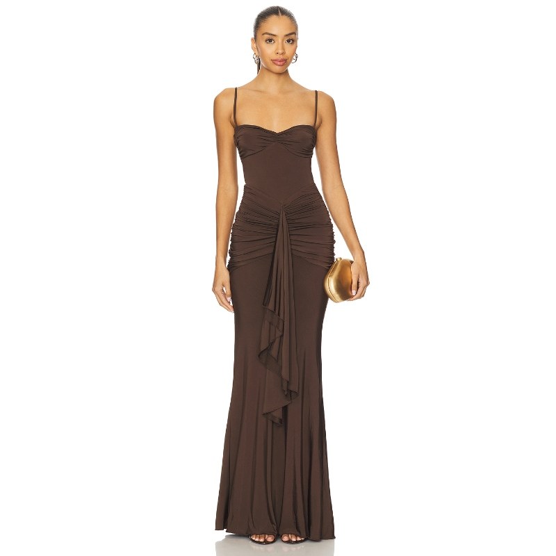 Lovers and Friends EMMY 裙子 棕色REVOLVE小众新款