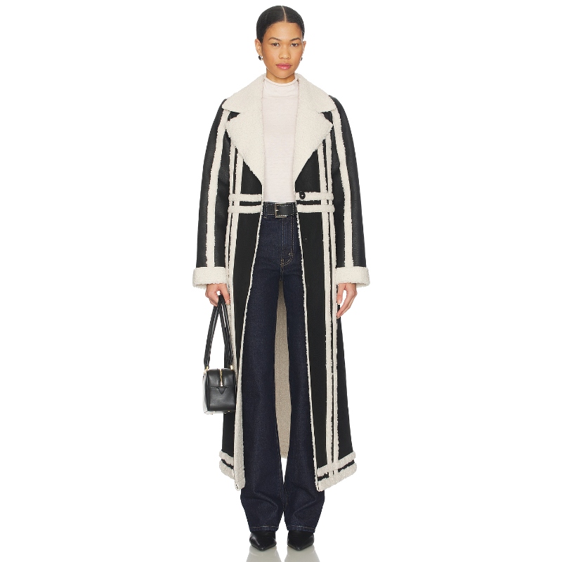 Show Me Your Mumu SWISS ALPS 大衣 黑色 老钱风REVOLVE小众新款