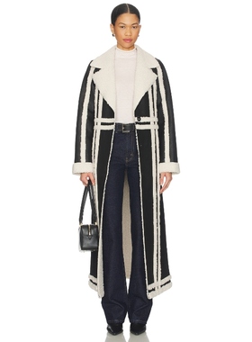 Show Me Your Mumu SWISS ALPS 大衣 黑色 老钱风REVOLVE小众新款