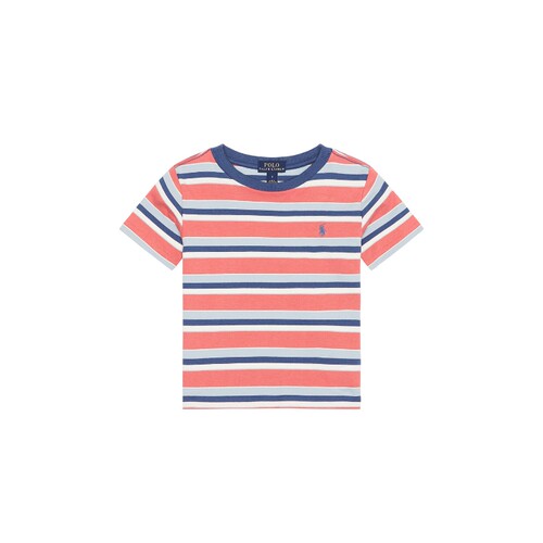 Polo Ralph Lauren粉色上装条纹圆领休闲T恤夏季新品REVOLVE