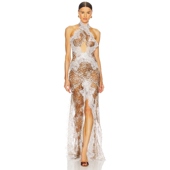 米色REVOLVE小众新款 The FARA 长裙 Dolls House