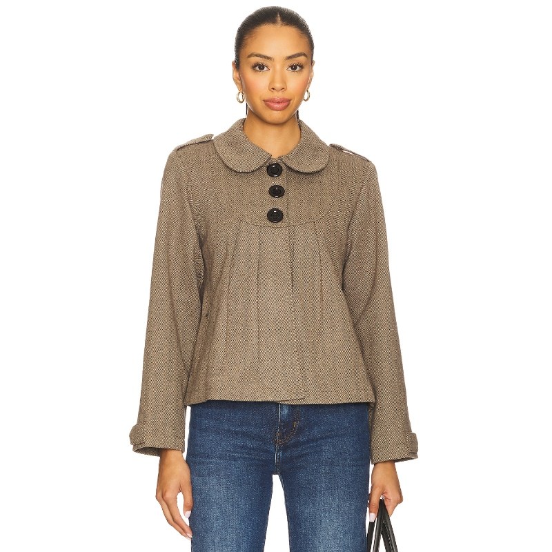 [冬季新品]NIIHAI THE TILLY 夹克 灰褐色 美式休闲风REVOLVE小众