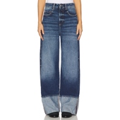 Denim 复古风REVOLVE小众新款 KIKI DARK Icon 美式 阔腿 BLUE