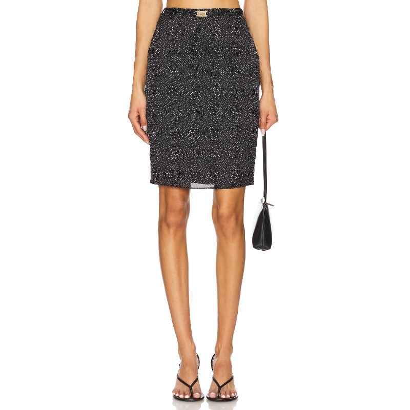 [冬季新品]Alexis GIOTTO 针织半身裙 黑色REVOLVE小众新款