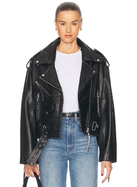 [冬季新品]GRLFRND SANTA FE 夹克 黑色 美式休闲风REVOLVE小众