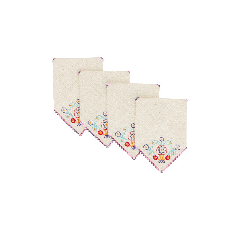 BODE Garden Party Cocktail Napkins 奶油色REVOLVE小众新款