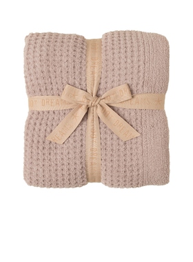 Barefoot Dreams CozyChic Waffle Throw玫瑰粉华夫格毛毯REVOLVE