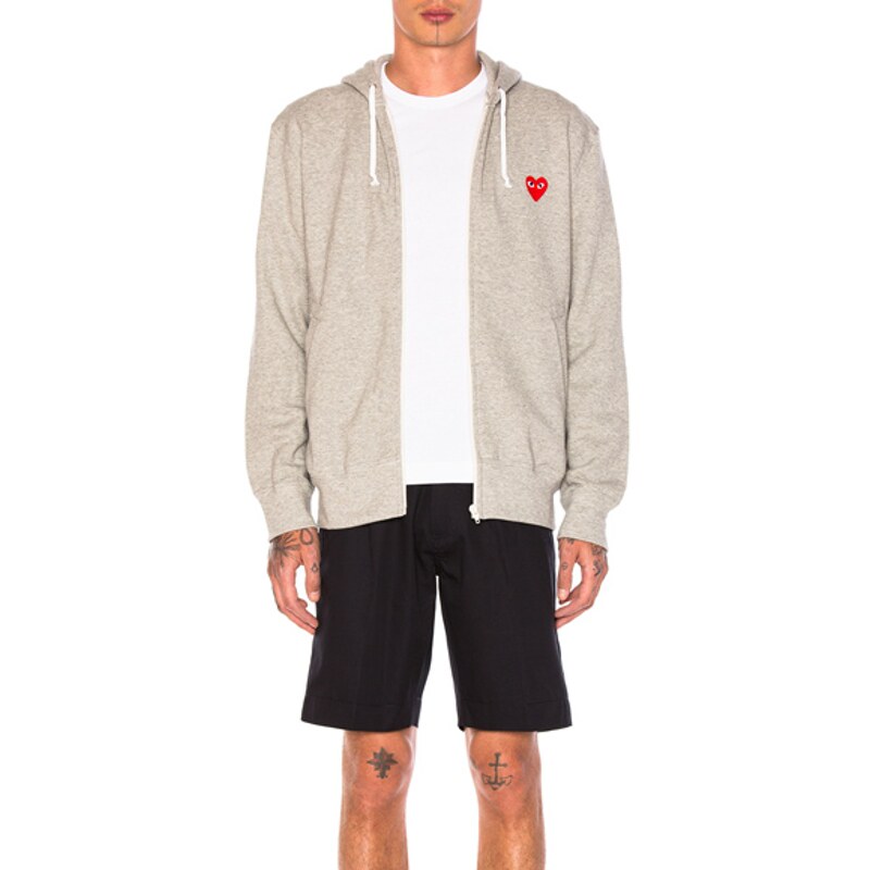 [早秋新品]COMME des GARCONS PLAY川久保玲红色连帽衫REVOLVE