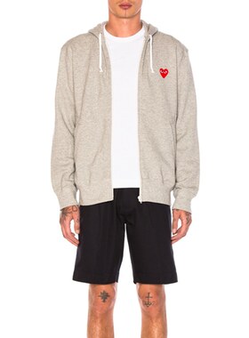[秋冬新品]COMME des GARCONS PLAY川久保玲红色连帽衫REVOLVE