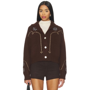 Del 巧克力色REVOLVE小众新款 Mar 羊绒开衫 WESTERN Calle