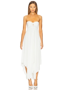 Norma Kamali Convertible Midcalf Dress 奶油色REVOLVE小众新款