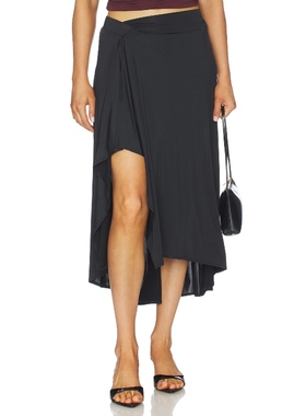 [冬季新品]MORE TO COME SHAINA 半身裙 黑色REVOLVE小众