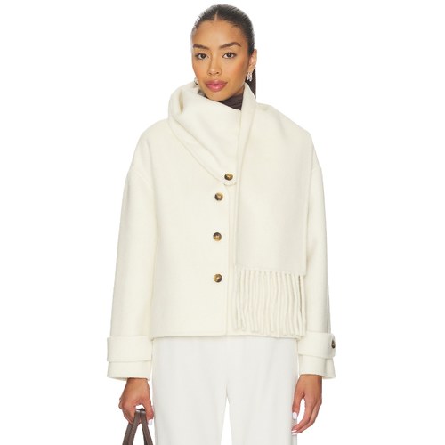 Line & Dot SOFIA 围巾夹克 奶油色美式休闲风REVOLVE小众新款