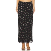 STASSIE 长款 半身裙 RIXO 黑色REVOLVE小众新款