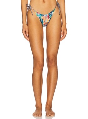 YLLW THE LABEL ABBIE 比基尼泳裤 黑色、蓝色 y2k辣妹风REVOLVE