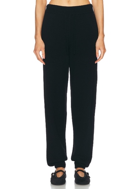 [春季新品]Loulou Studio HESPERO 慢跑裤 黑色美式休闲风REVOLVE