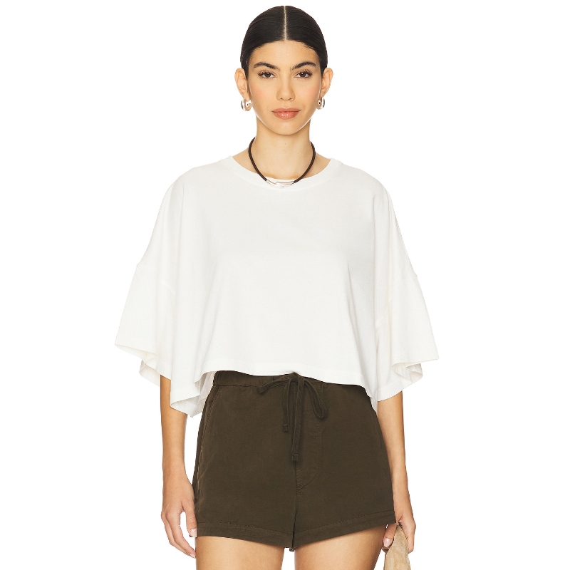 Citizens of Humanity Crop Cape Tee 奶油色 y2k辣妹风REVOLVE小