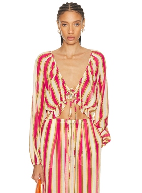 Solid & Striped SERAPHINA 比基尼文胸上装 Pink, CreamREVOLVE