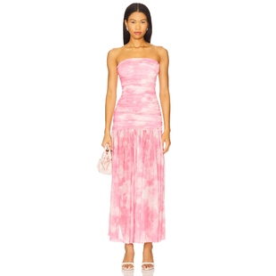 [冬季新品]Bardot SOLANA 长裙 粉色 REVOLVE小众