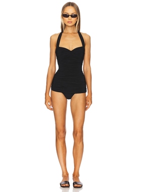 Norma Kamali BILL MIO 一件式泳装 黑色REVOLVE小众新