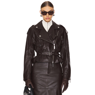 [春季新品]Camila Coelho AMBROSIA 夹克 棕色REVOLVE小众