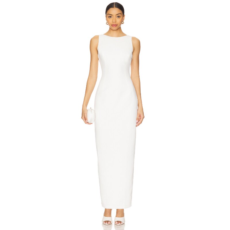 [早秋新品]Amanda Uprichard DRESS 长裙象牙白礼服裙REVOLVE小众