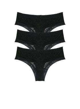 [冬季新品]Natori 乔西 纳托瑞 ESCAPE 丁字裤组合 黑色REVOLVE