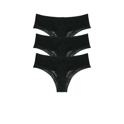 [冬季新品]Natori 乔西 纳托瑞 ESCAPE 丁字裤组合 黑色REVOLVE