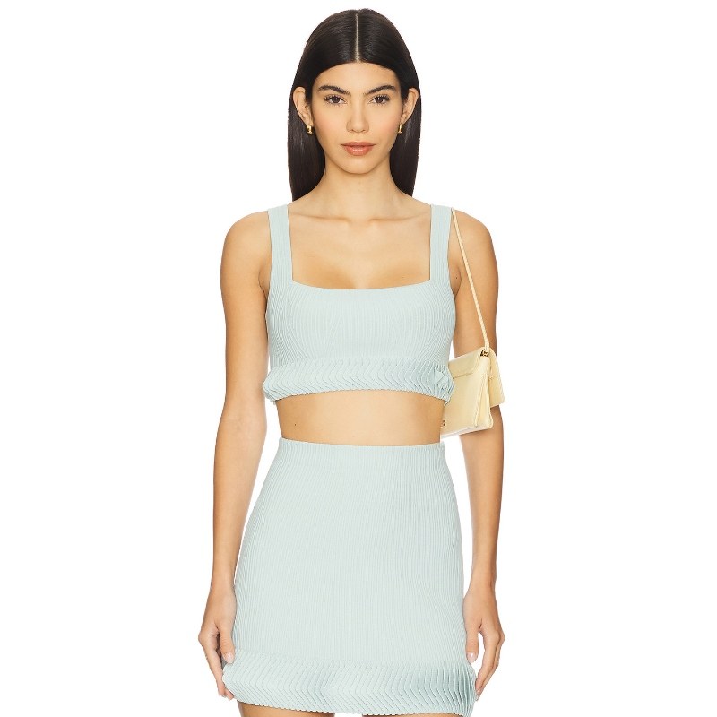 Alexis DOM 上装 青色REVOLVE小众新款