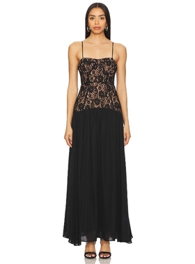 CAMI NYC DRESS 蕾丝长裙 黑色REVOLVE小众新款