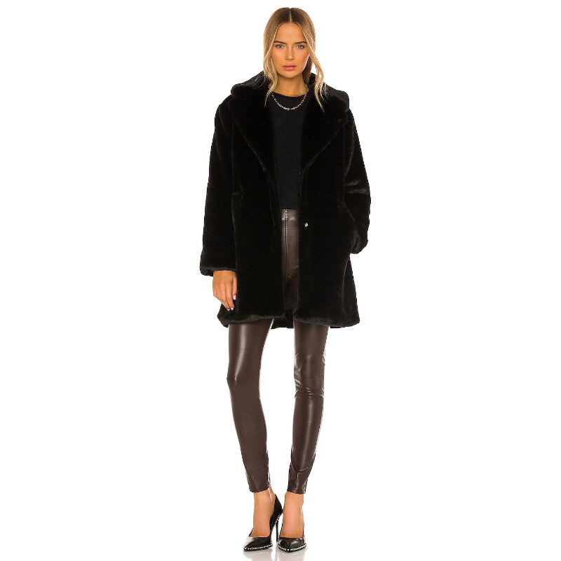 LAMARQUE LINNEA 人造革寒冬保暖大衣REVOLVE新款